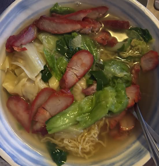 BBQ Pork Wonton Noodle Soup 叉烧云吞汤面